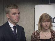 Stúdentaráð fer fram á endurgreiðslu skrásetningargjalda Gísli Laufeyjarson Höskuldsson, lánasjóðssfulltrúi SHÍ og Rakel Anna Boulter, forseti SHÍ.