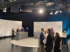 Háskólanemar í sjónvarpssal