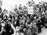 Þjóðfundur ungra kvenna og kvára – rödd nýrrar kynslóðar í réttindabaráttu Ljósmyndari Snorri Zóphóníasson. Mynd sótt af Kvennasögusafni