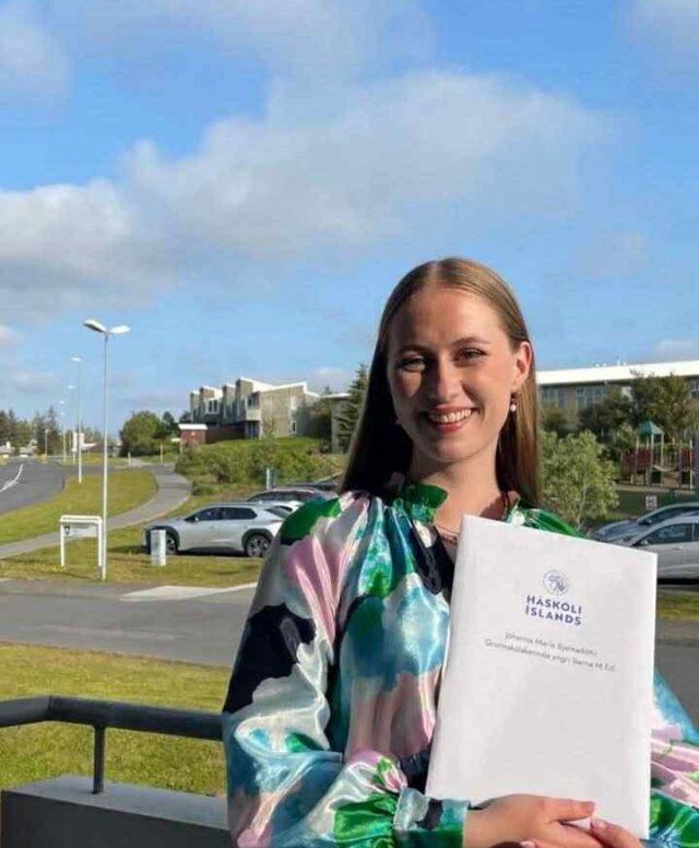 JM meistari Jóhanna María útskrifast sem kennari /aðsend